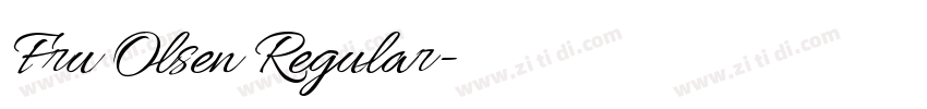 Fru Olsen Regular字体转换